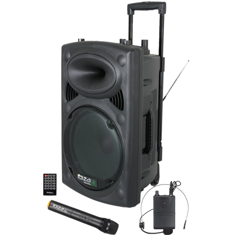 Sistema Portatil Ibiza Sound PORT15UHF-BT